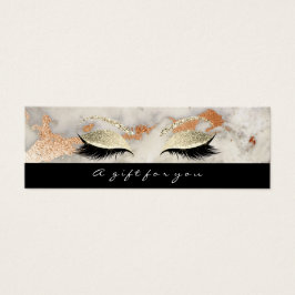 Pequeño certificado de regalo Mármol Negro Lash Ma