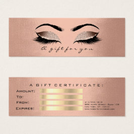 Pequeño certificado de regalo Rosa de oro Glam Las