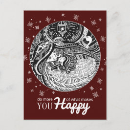 Pequeño Chica de coincidencia | Postal roja de vin