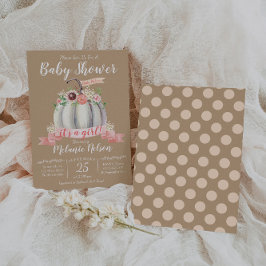 Pequeño Chica de invitaciones de Baby Shower de la
