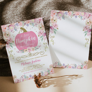 Pequeño Chica de invitaciones de Baby Shower de la