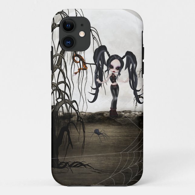 Pequeño Chica Gótico Fantasy iPhone 5 Funda (Reverso)