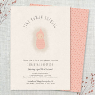 Pequeño chica humano brillante Invitación a Baby S