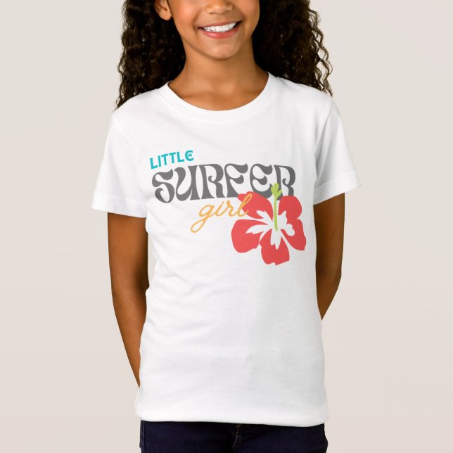 Pequeño Chica surfista - Camisa infantil (Anverso)