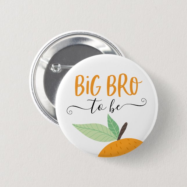 Pequeño Cítrico Naranja Gran Bro Para Ser Botón (Anverso y reverso)