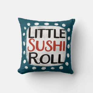 Pequeño Cojín decorativo de rollo de sushi