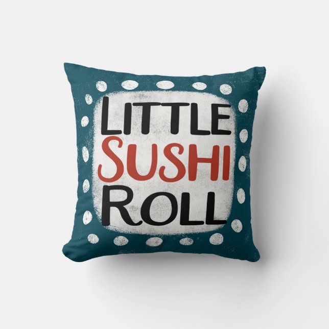 Pequeño Cojín decorativo de rollo de sushi (Anverso)