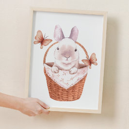 Pequeño Conejito En La Decoración De La Madera De