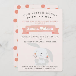 Pequeño conejito lindo - Invitación a Baby Shower