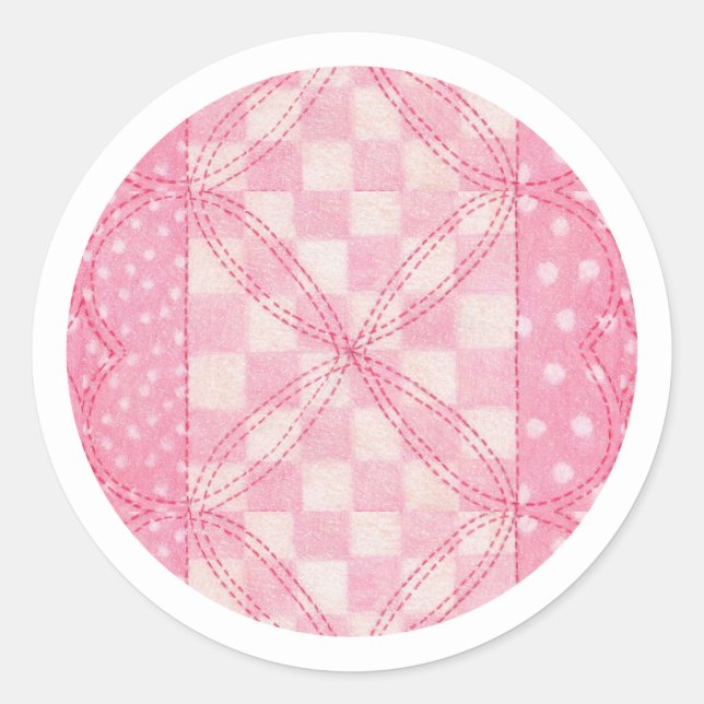 PEQUEÑO CORAZÓN QUILLADO Pegatinas redondos (Anverso)