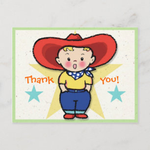 ¡Pequeño Cowboy Gracias! Tarjeta