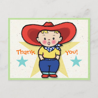 ¡Pequeño Cowboy Gracias! Tarjeta