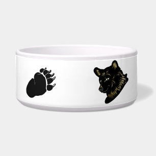 pequeño cuenco marrón del mascota de Baer