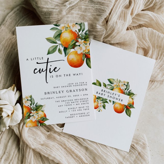 Pequeño Cutie Baby Shower Invitación a Citrus Nara (Subido por el creador)