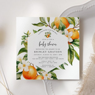 Pequeño Cutie Baby Shower Invitación a Citrus Nara