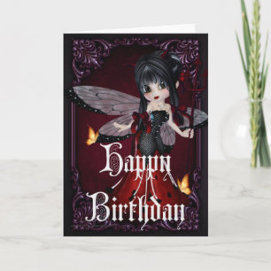 Pequeño Devil Ladybug Design 1b Tarjeta de cumplea