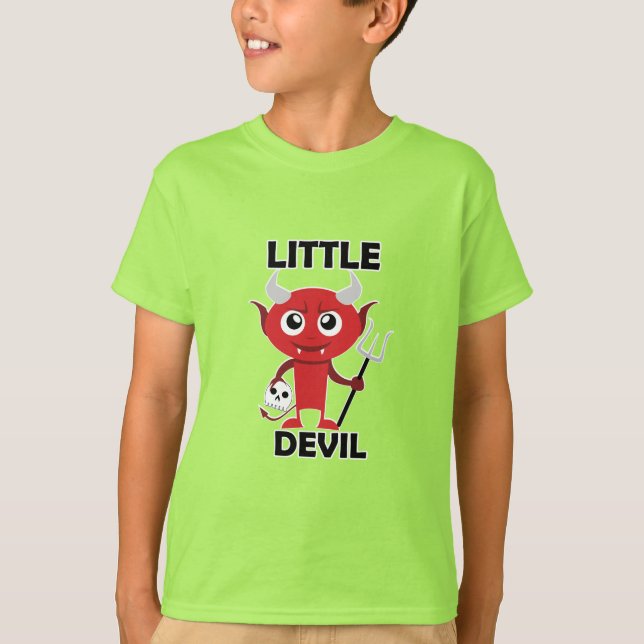 Pequeño diablo - Camiseta básica para niños (Anverso)