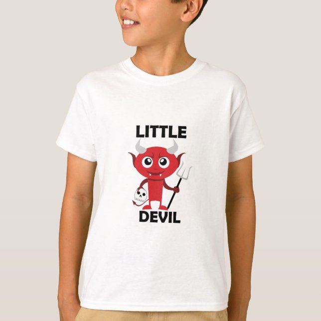 Pequeño diablo - Camiseta básica para niños (Anverso)