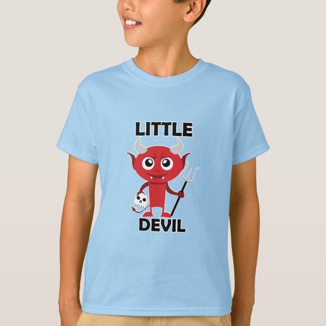 Pequeño diablo - Camiseta básica para niños (Anverso)