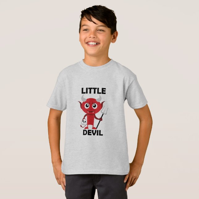 Pequeño diablo - Camiseta básica para niños (Anverso completo)