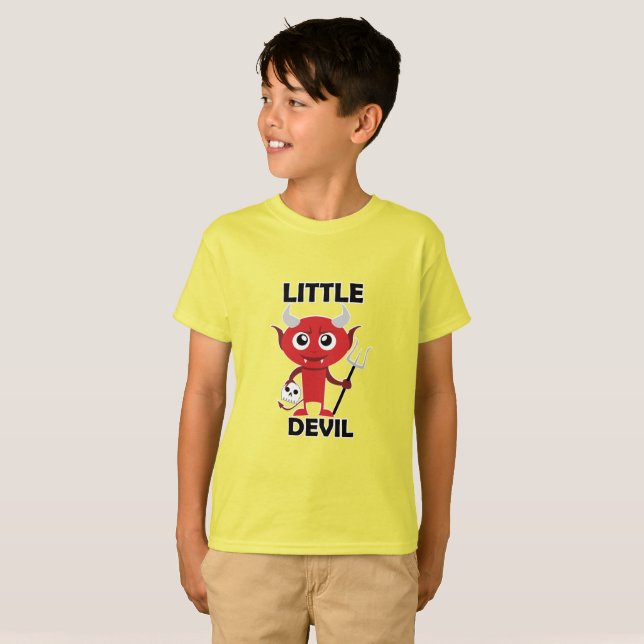 Pequeño diablo - Camiseta básica para niños (Anverso completo)