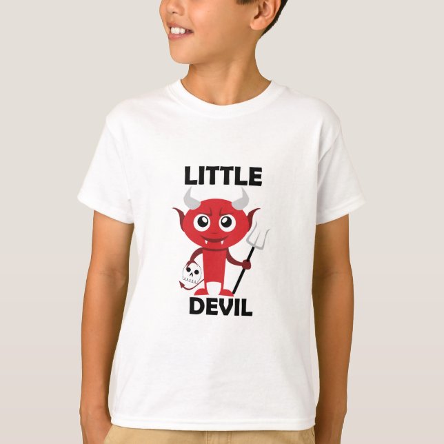 Pequeño diablo - Camiseta básica para niños (Anverso)