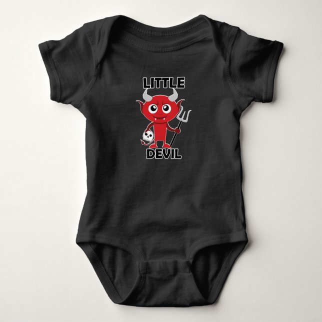 Pequeño diablo -  del mono del jersey del bebé (Anverso)