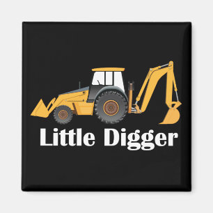 Pequeño Digger -  de imán cuadrado de 2 pulgadas