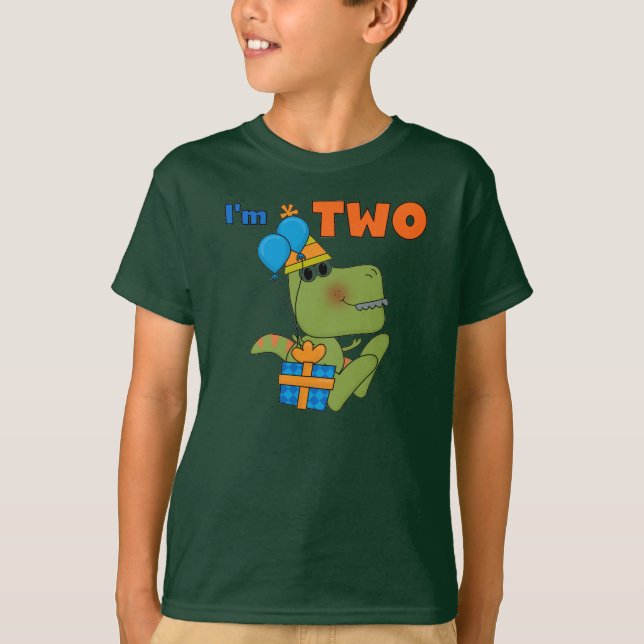 Pequeño Dino 2 camisetas y regalos de cumpleaños (Anverso)
