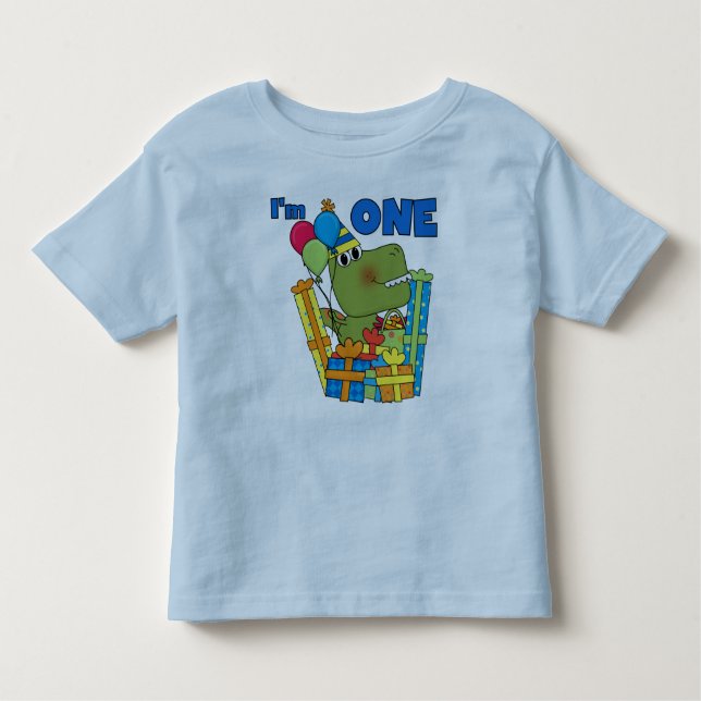 Pequeño Dino Primer Cumpleaños camisetas y regalos (Anverso)