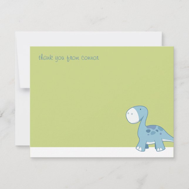 Pequeño Diplodocus Azul | Tarjetas Planas de Agrad (Anverso)