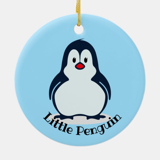 Pequeño diseño de pingüino adorno acrílico (Atrás)