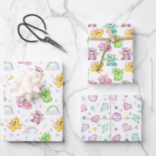 Pequeño Dragón Adorable - Papel de Regalo