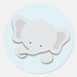 Pequeño elefante {Azul}   PEGATINAS