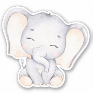 Pequeño elefante lindo Pegatina animal