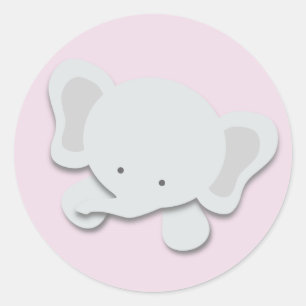 Pequeño elefante {rosa}   PEGATINAS