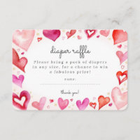 Pequeño encanto Diaper Raffle Invitación Insertar