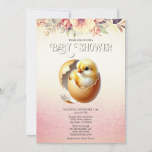 Pequeño Hatching de Chick Pronto Invitación Baby S
