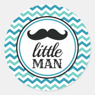 Pequeño hombre bigote Pegatinas de Baby Shower - L