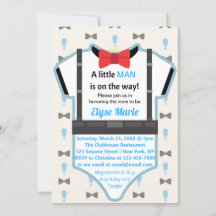 Pequeño hombre en camino a la invitación de Baby S