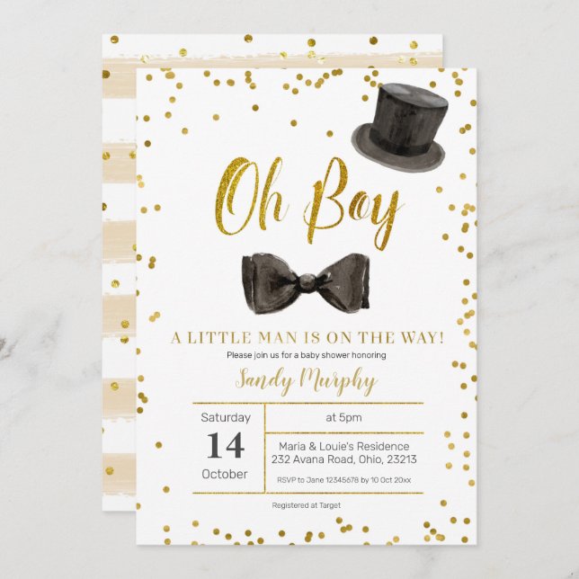 Pequeño hombre está en camino a la invitación de B (Anverso / Reverso)