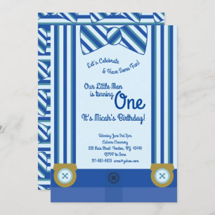 Pequeño Hombre Invitaciones a la hora del primer c