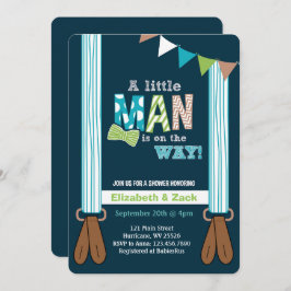 Pequeño hombre suspende invitación a Baby Shower