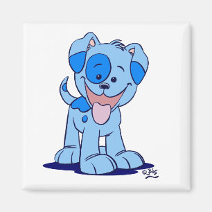 Pequeño imán azul del perrito