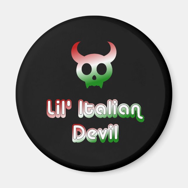 Pequeño imán de diablo italiano (Frente)