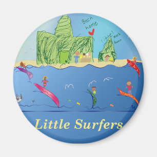 Pequeño imán de las personas que practica surf