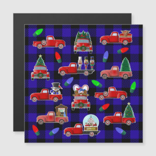 Pequeño imán de Navidades de Camión Rojo