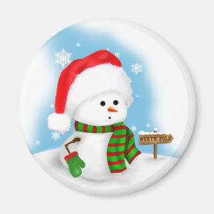 Pequeño imán del muñeco de nieve