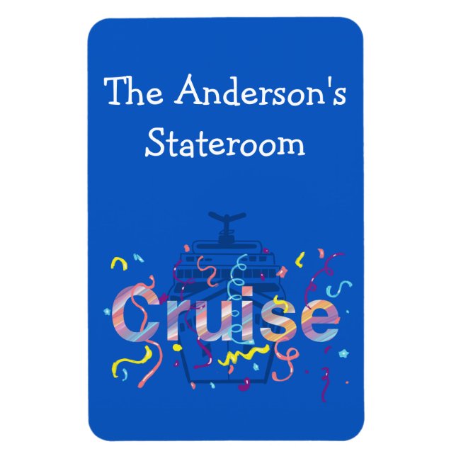 Pequeño imán personalizado de estatus de crucero (Vertical)