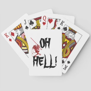 ¡Pequeño infierno del diablo rojo oh! Naipes del